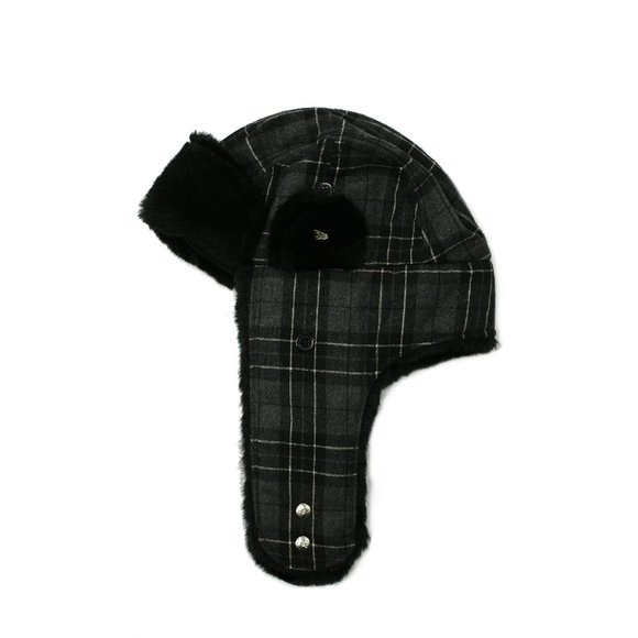 NEW ERA EK TRAPPER GRAY PLAID - Picture 2 of 4